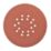 Essentials   40 Grit 18-Hole Punched Wood Sanding Discs 225mm 5 Pack