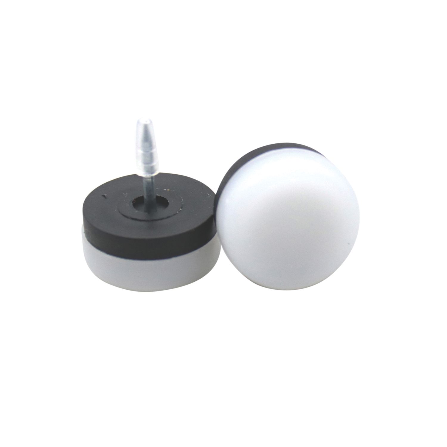 Essentials White Round Pinned Nail-In Glides 22mm x 22mm 40 Pack (218XG)