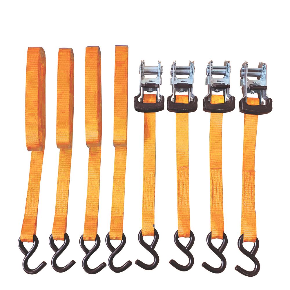 1 x 6' Ratchet Straps with S-Hooks