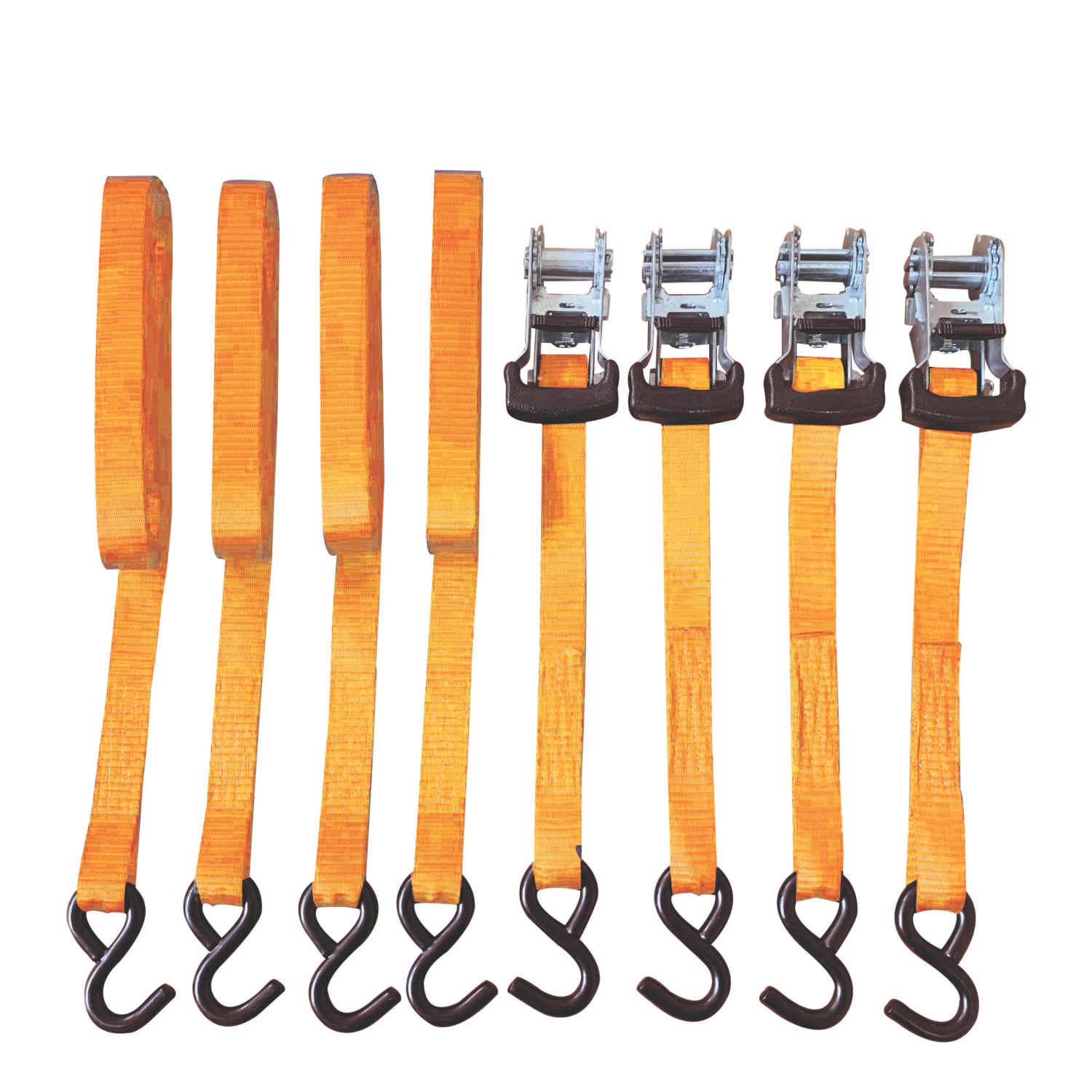 Smith & Locke Ratchet Tie-Down Straps with S-Hook 5m x 27mm 4 Pack (218XT)