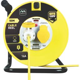 Masterplug LVCT5016/2-XD 16A 2-Gang 50m  Cable Reel 110V
