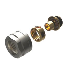 Warmup 3/4" Eurocone to 16 x 2.0mm Pipe Connector Nickel
