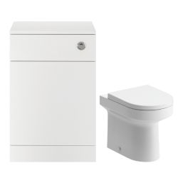 Idaho Bathroom Vanity Unit & WC Pack White Gloss 1060mm x 820mm x 855mm