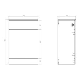 Idaho Bathroom Vanity Unit & WC Pack White Gloss 1060mm x 820mm x 855mm
