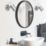 LAP Telloy Round 1-Light Bathroom Spotlight Brushed Steel