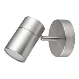 LAP Telloy Round 1-Light Bathroom Spotlight Brushed Steel