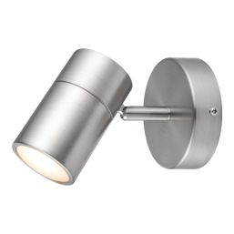 LAP Telloy Round 1-Light Bathroom Spotlight Brushed Steel