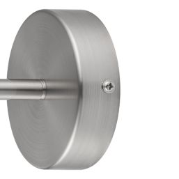 LAP Telloy Round 1-Light Bathroom Spotlight Brushed Steel