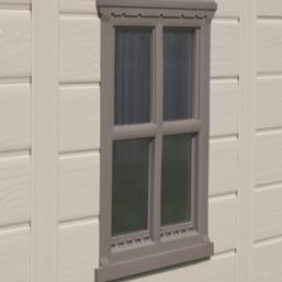 Keter Factor 8' 6" x 8' 6" (Nominal) Apex Resin Shed Brown