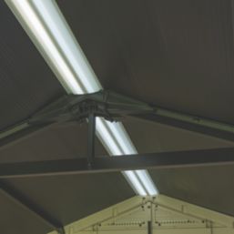 Keter Factor 8' 6" x 8' 6" (Nominal) Apex Resin Shed Brown