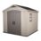 Keter Factor 8' 6" x 8' 6" (Nominal) Apex Resin Shed Brown