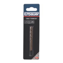 Erbauer  Straight Shank Metal Drill Bit 4mm x 75mm 2 Pack