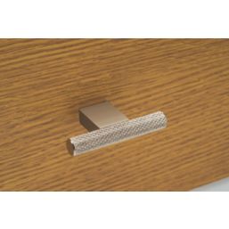 Elite Knobs & Handles Kensington Knurled T-Knob Brushed Nickel 60mm