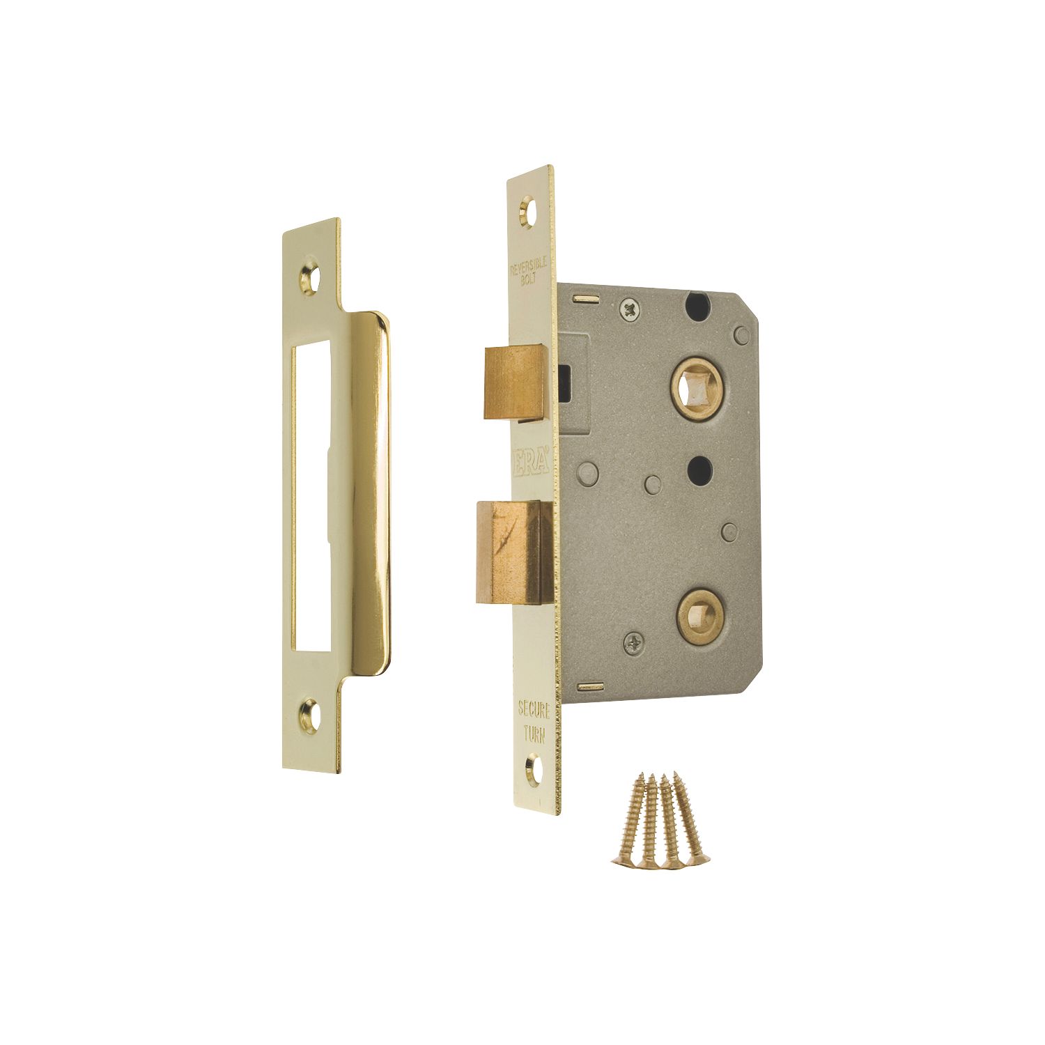 ERA Brass Bathroom Lock 76mm Case - 56mm Backset (219KR)