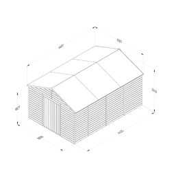Forest Beckwood 10' x 14' 6" (Nominal) Apex Shiplap Timber Shed with Base & Assembly