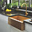 ETAL Excel 1 Bowl Stainless Steel Belfast Kitchen Sink Gold 600mm x 450mm x 200mm