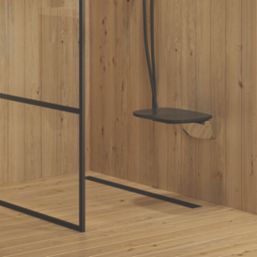 ETAL Wall Mounted Fold Down Shower Seat Black