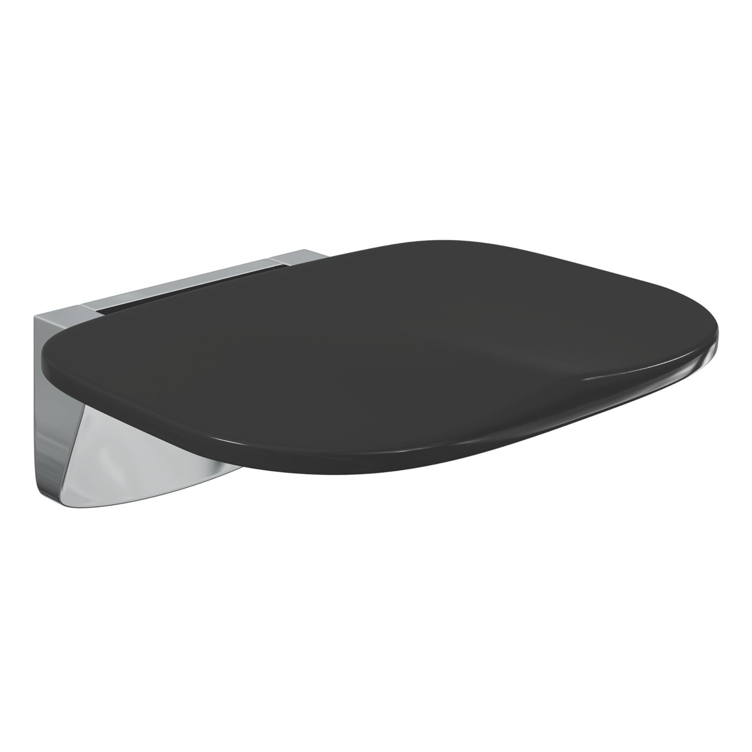 ETAL Wall Mounted Fold Down Shower Seat Black (219RL)
