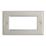Contactum iConic 4-Module Modular Faceplate Brushed Steel