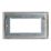 Contactum iConic 4-Module Modular Faceplate Brushed Steel