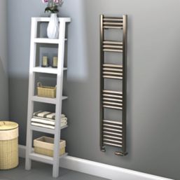 Towelrads 1400mm x 300mm 1282BTU Grey / Silver Flat Designer Towel Radiator