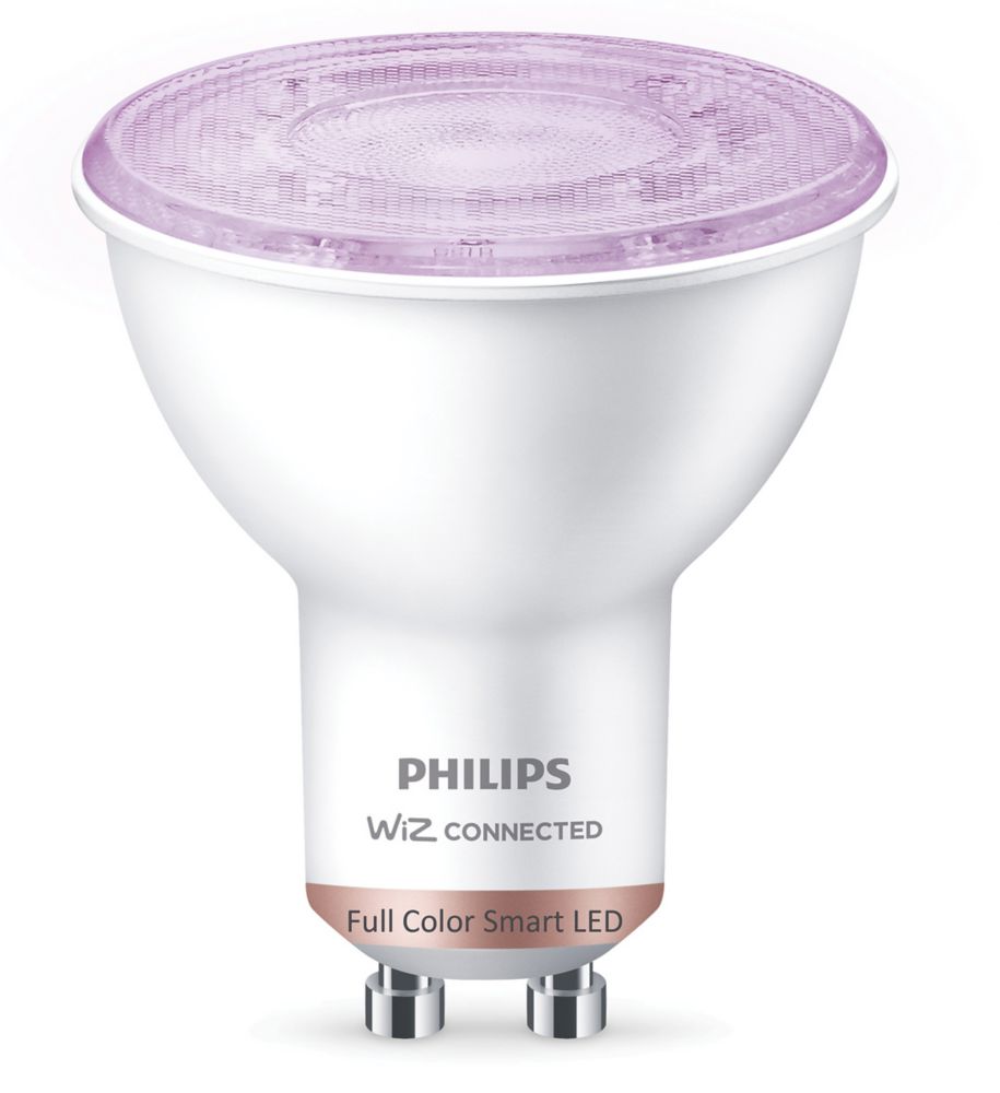 Philips Hue GU10 RGB & White LED Smart Light Bulb 4.3W 350lm 3 Pack -  Screwfix