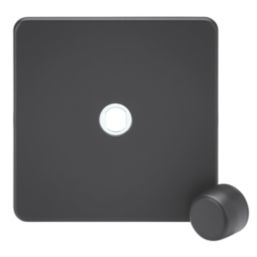 Knightsbridge Screwless 1-Gang Modular Dimmer Switch Anthracite