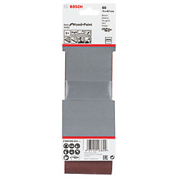 Bosch X440 60 Grit Multi-Material Sanding Belts 457mm x 75mm 3 Pack