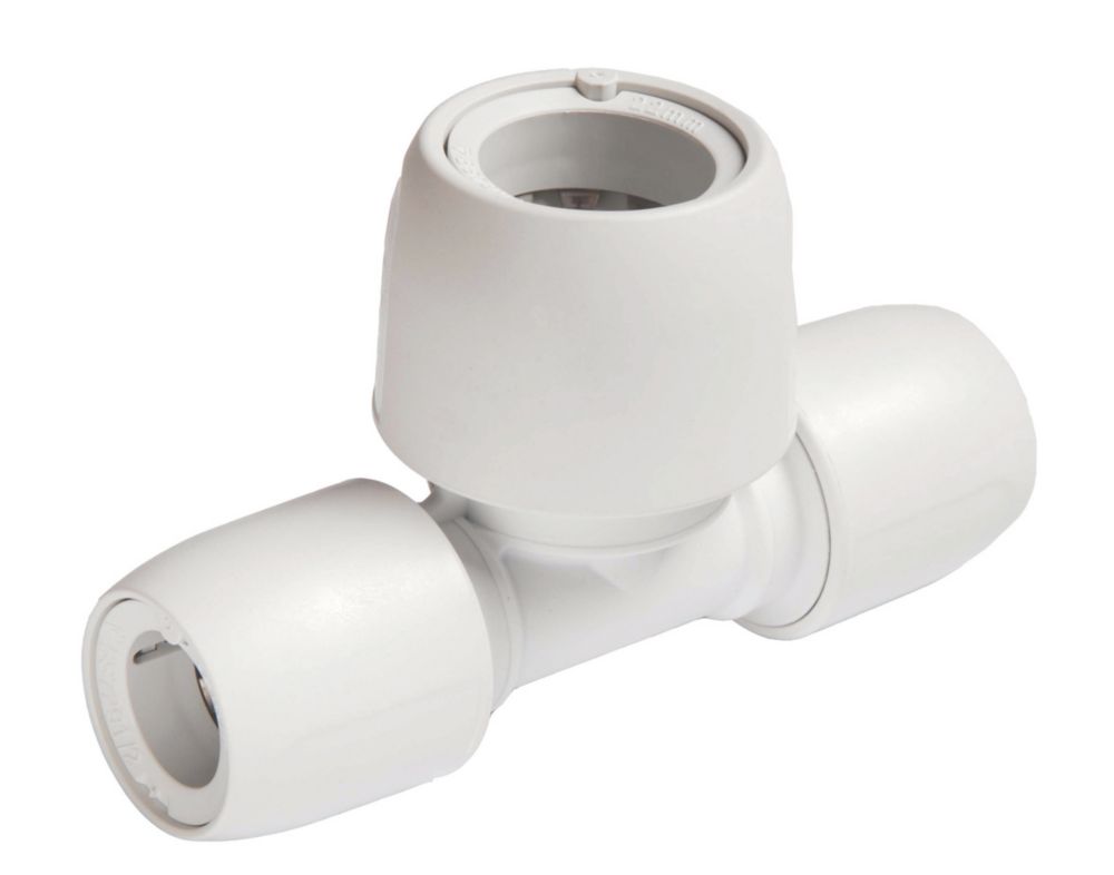 Hep2O  Plastic Push-Fit Reducing Tee 15mm x 15mm x 22mm