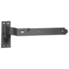 Smith & Locke Black Powder-Coated Cranked Gate Hinge Hook & Band 134mm x 310mm x 45.5mm