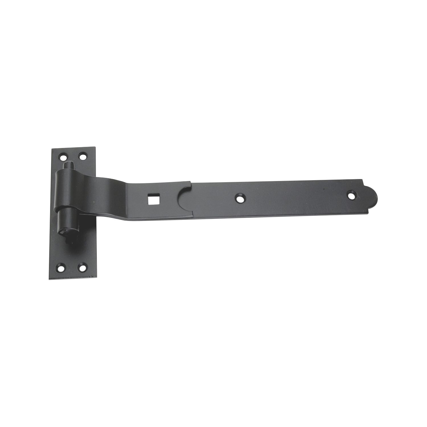 Smith & Locke Black Powder-Coated Cranked Gate Hinge Hook & Band 134mm x 310mm x 45.5mm (2202J)