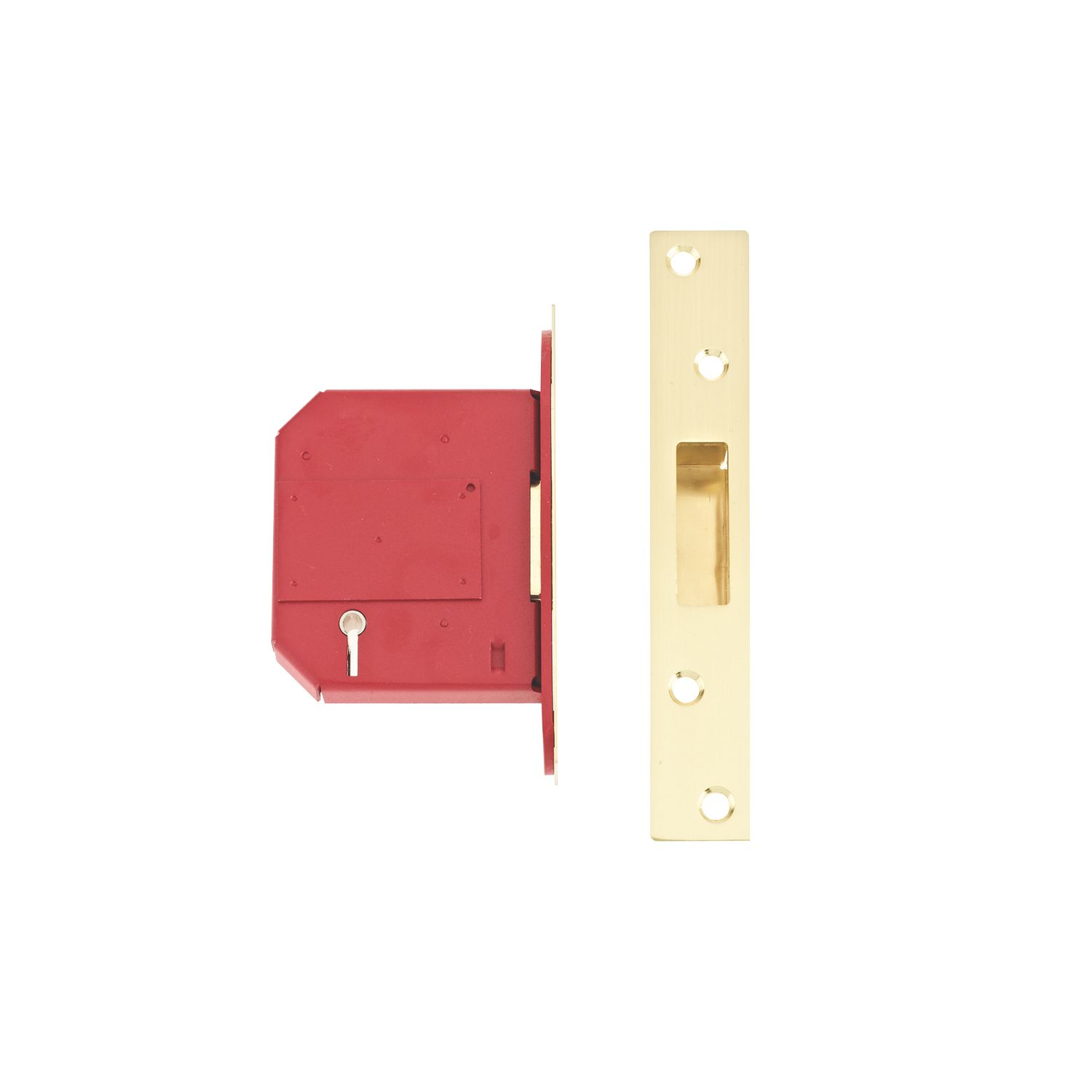 Union Fire Rated Brass BS 5-Lever Mortice Deadlock 81mm Case - 57mm Backset (2203D)