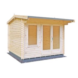 Shire Marlborough 13 ' 6"  x 12' (Nominal) Reverse Apex Timber Log Cabin