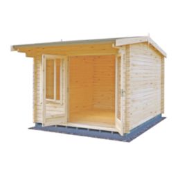Shire Marlborough 13 ' 6"  x 12' (Nominal) Reverse Apex Timber Log Cabin