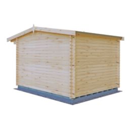 Shire Marlborough 13 ' 6"  x 12' (Nominal) Reverse Apex Timber Log Cabin