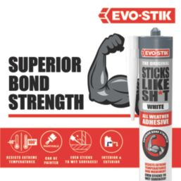 Evo-Stik Sticks Like Sh*t Solvent-Free Grab Adhesive White 290ml