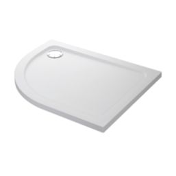 Mira Flight Safe Offset Quadrant Shower Tray Right-Handed White 1000mm x 800mm x 40mm