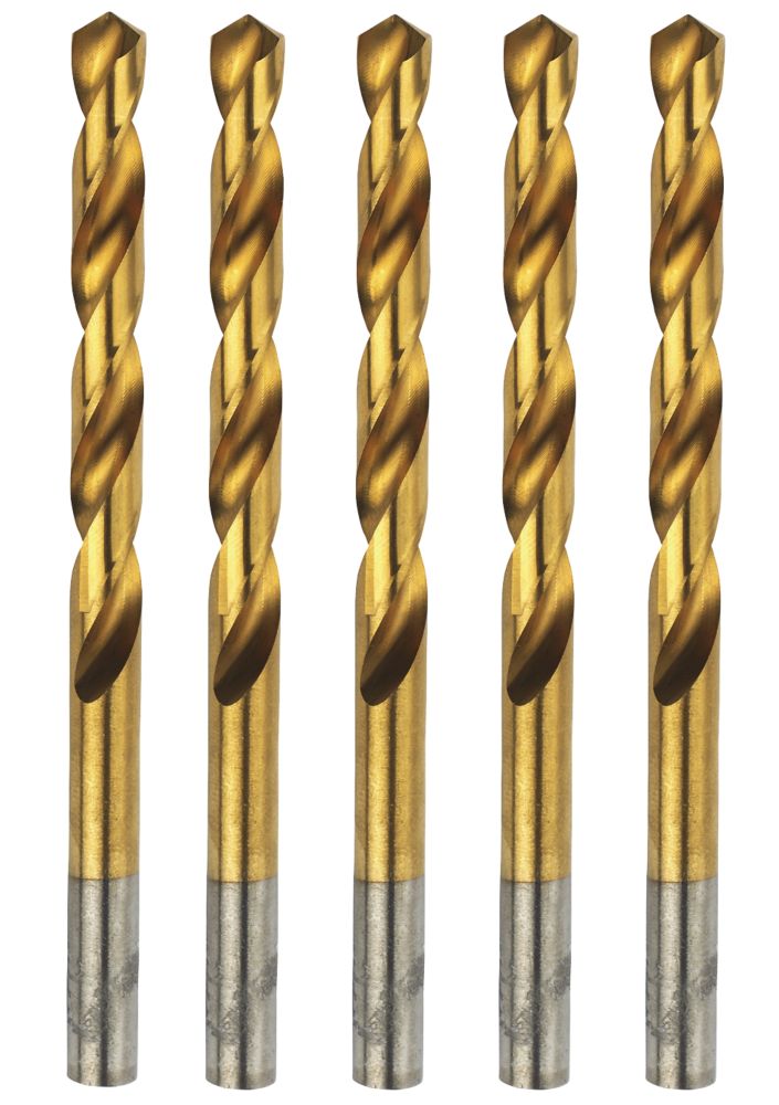 Erbauer  Round Shank Metal Drill Bits 9mm x 125mm 5 Pack
