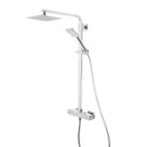 Quad Rear-Fed Exposed Chrome Thermostatic Bar Mixer Shower