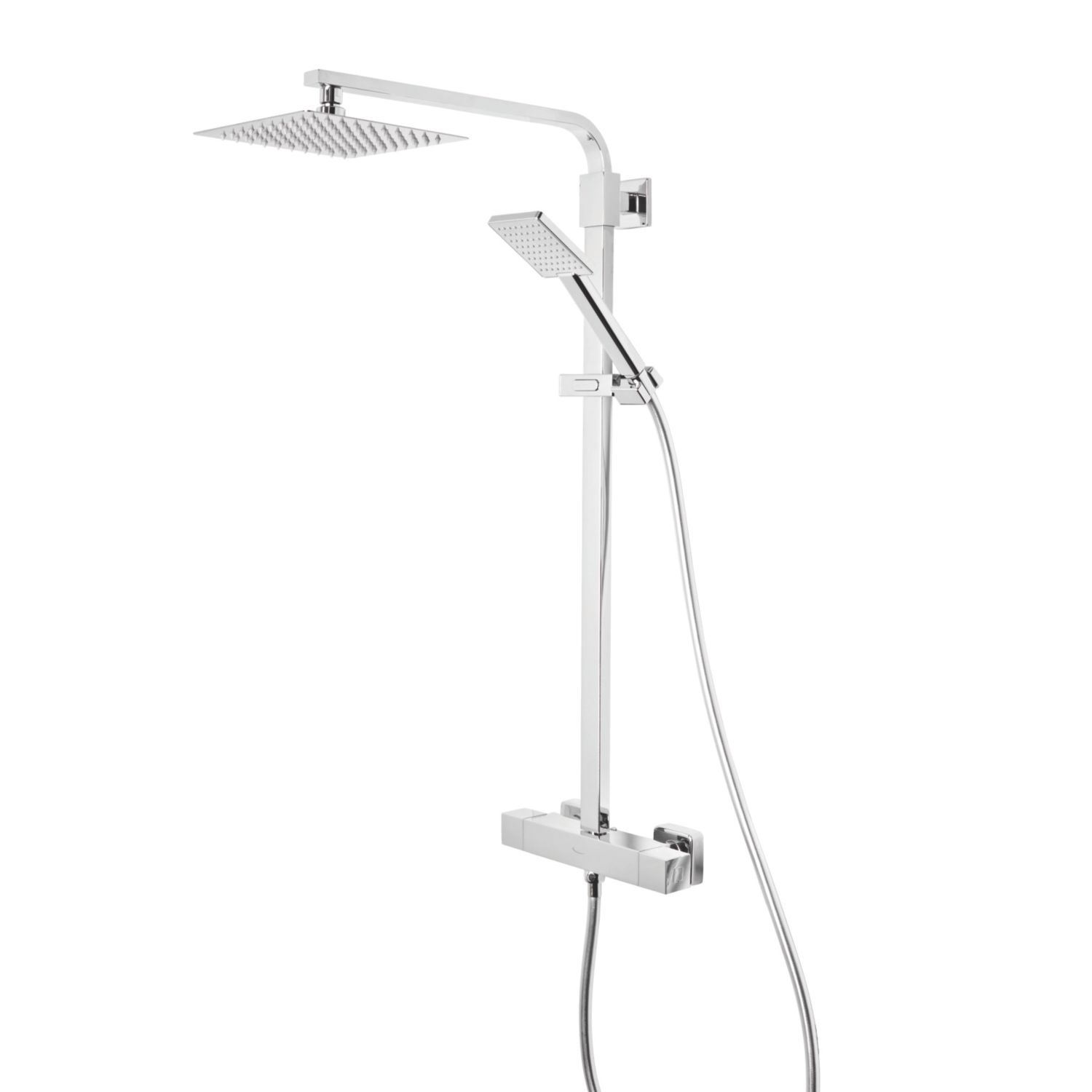 Quad Rear-Fed Exposed Chrome Thermostatic Bar Mixer Shower (220CH)