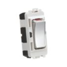 Knightsbridge  20AX Grid DP Control Switch Polished Chrome with LED