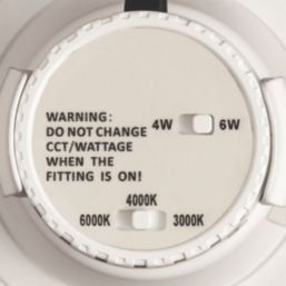 Robus Ultimum Express Flat Fixed  Fire Rated LED Downlight White 4/5.8W 540/750lm