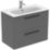 Ideal Standard i.life A Wall-Hung Vanity Unit with Black Handles & Basin Matt Quartz Grey 800mm x 440mm x 630mm