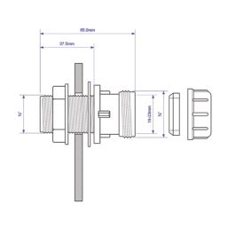 McAlpine Straight Overflow Tank Connector White 22mm