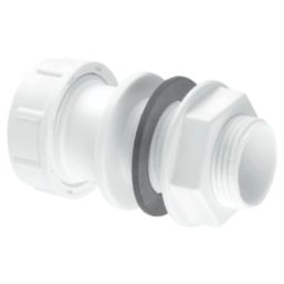 McAlpine Straight Overflow Tank Connector White 22mm