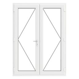 Crystal  White Triple-Glazed uPVC French Door Set 2090mm x 1390mm