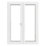 Crystal  White Triple-Glazed uPVC French Door Set 2090mm x 1390mm