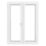 Crystal  White Triple-Glazed uPVC French Door Set 2090mm x 1390mm