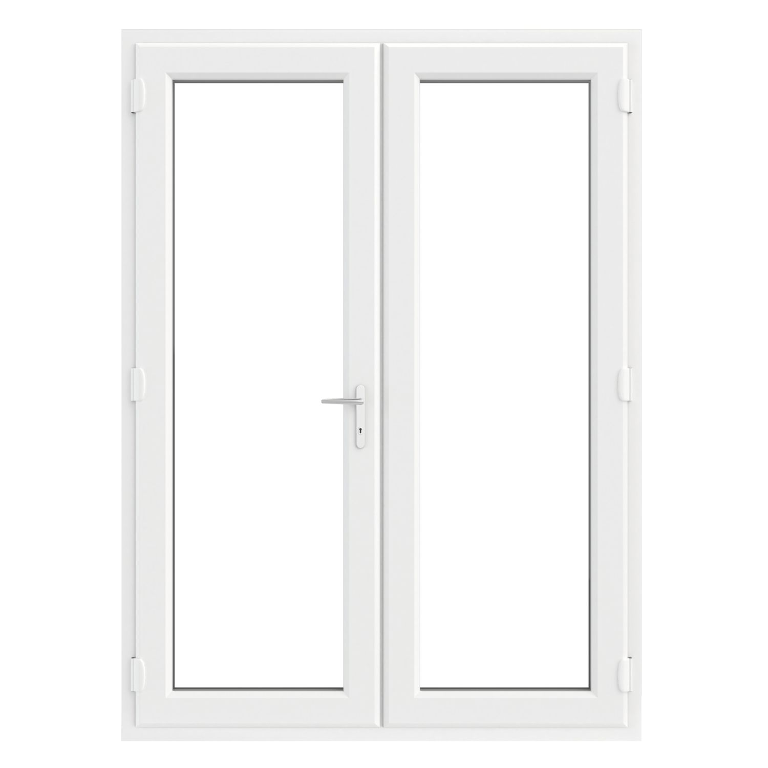 Crystal White Triple-Glazed uPVC French Door Set 2090mm x 1390mm (220JM)