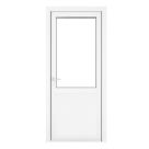 Crystal  1-Panel 1-Clear Light Right-Handed White uPVC Back Door 2090mm x 890mm